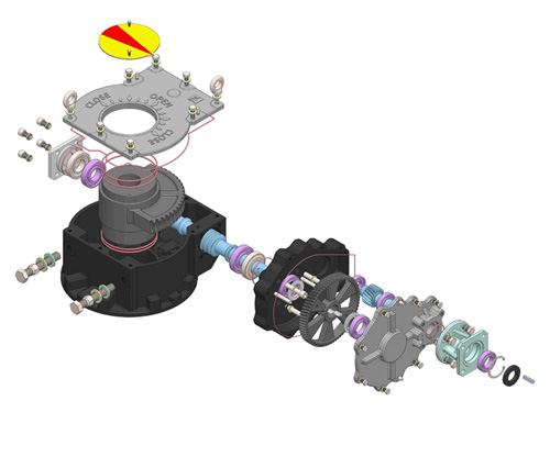 Quarter Turn Worm Gear Operator for Electric Actuation