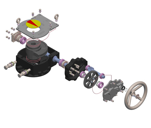 Quarter Turn Worm Gear Operator for Manual Operation